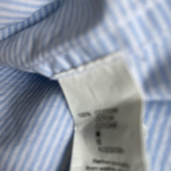 Gap Boyfriend Shirt -M blue striped , cotton - Picture 4 of 6